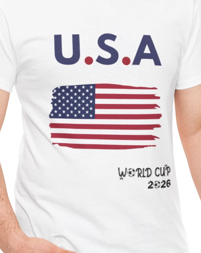 USA World Cup 2026 Soccer Football T Shirt | American Supporter Tee | Unisex