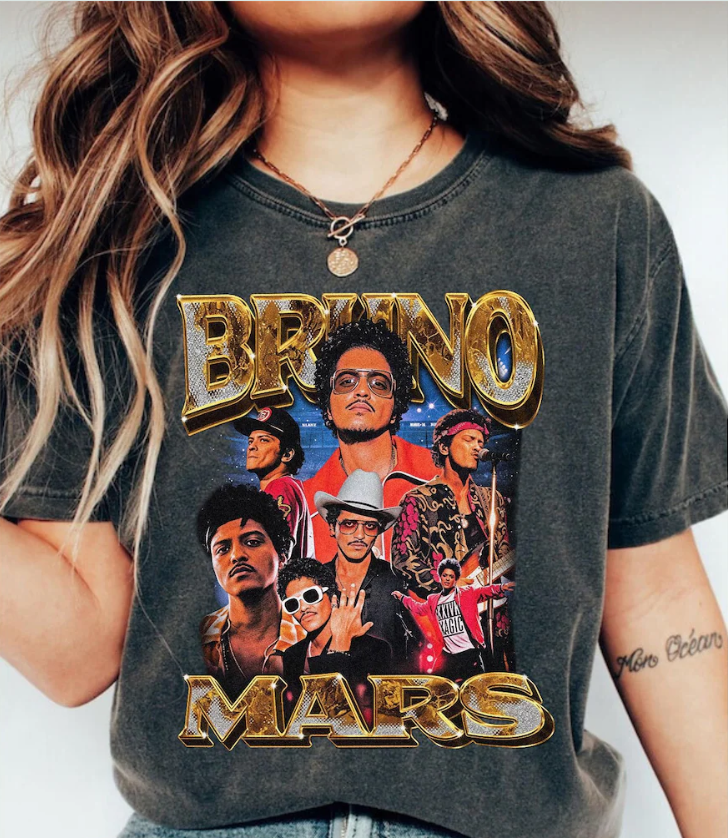 Bruno Mars T-Shirt, The Romantic Tour Vintage Rap Sweatshirt, 90s Retro Music Merch Hoodie