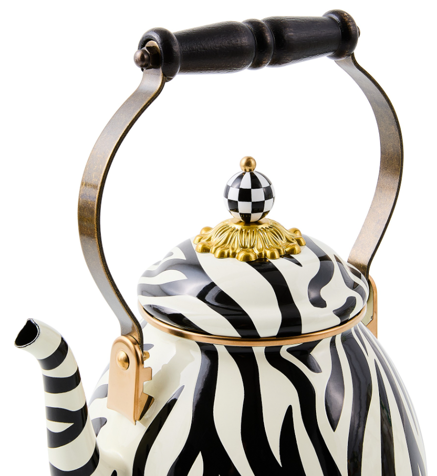 MacKenzie-Childs Zebra Tea Kettle, 2-Qt.