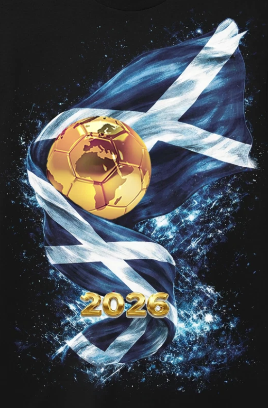WC 2026 INSPIRED Cool Unisex Black T-Shirt - Scotland