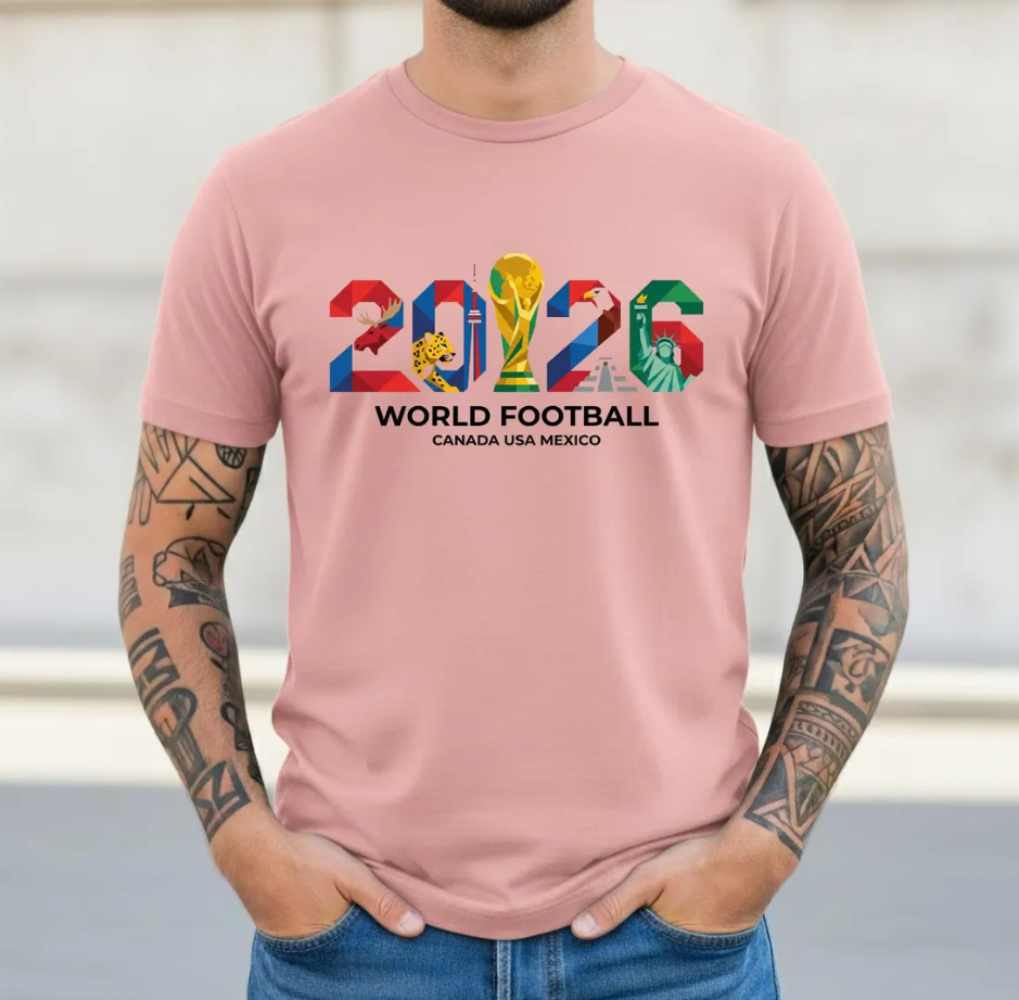 World Football 2026 Shirt, Canada Mexico USA Tee , Football Fan Gift, Soccer 2026 Vibes, Match Day 2026, Global Soccer 2026, Sport Fan Tee