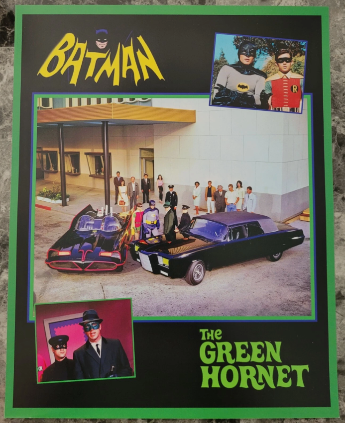 Green Hornet Vs Batman 66 Batmobile Black Beauty Comic Con Promo Poster