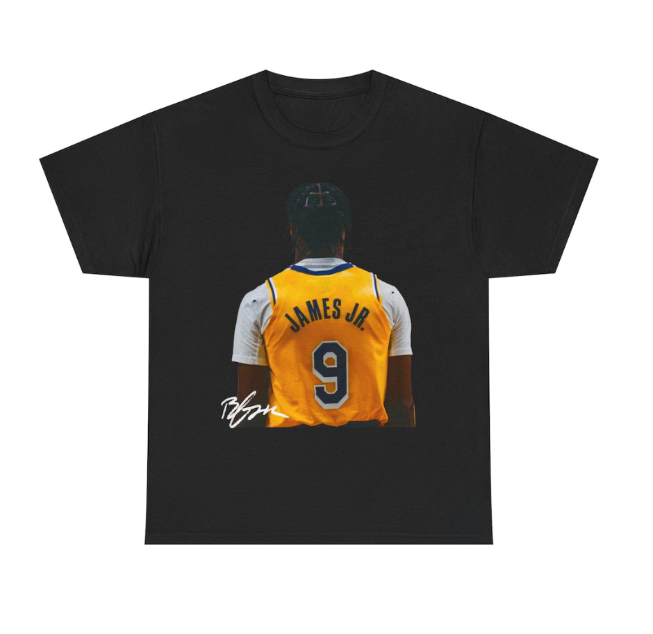 Bronny James Los Angeles T Shirt Basketball Graphic Tee