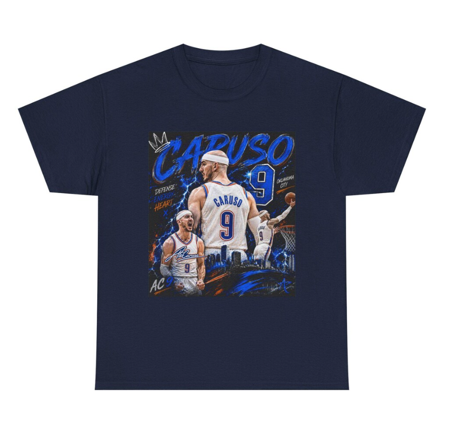 Alex Caruso OKC Vintage Graphic Tee | Retro Basketball Streetwear Shirt