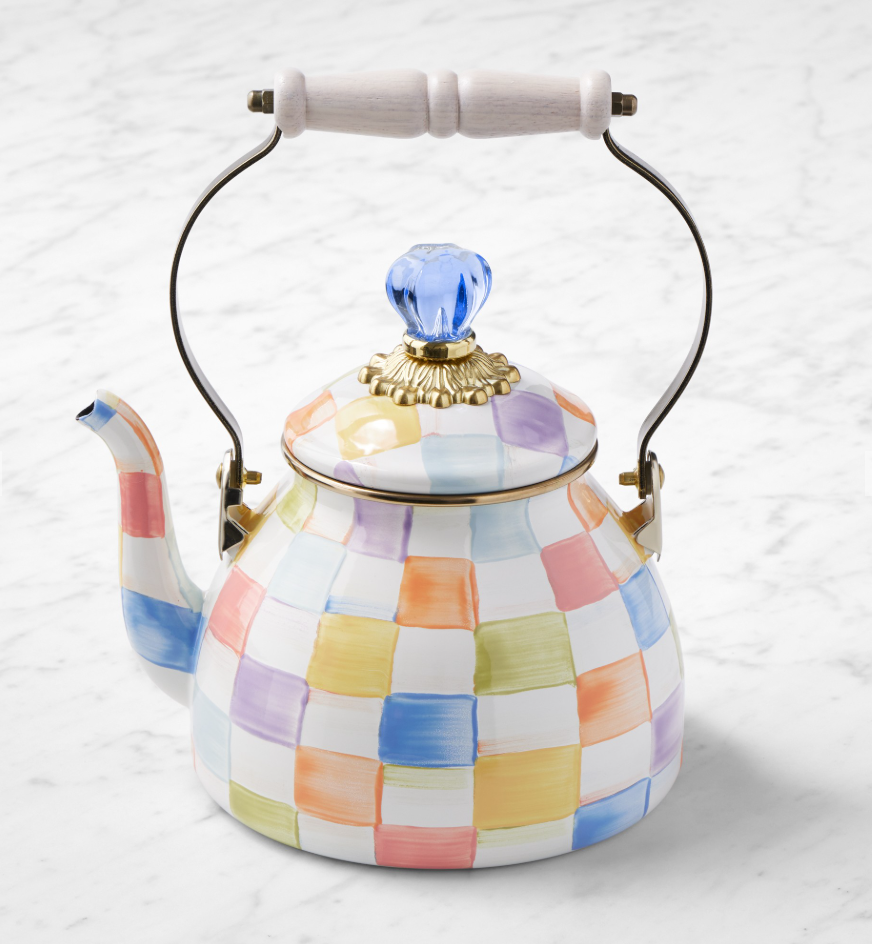 MacKenzie-Childs Confetti Check Tea Kettle, 2-Qt.