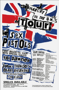 SEX PISTOLS CLASH DAMNED '76 UK Tour Concert Poster Johnny Thunder Heartbreakers