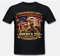 250 Years of Freedom 1776-2026 Patriotic Eagle T-Shirt USA Flag 4th of July Tee