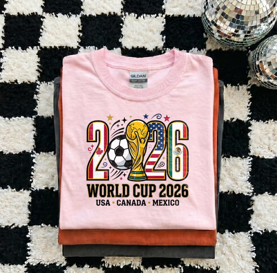 FIFA World Cup 2026 Shirt, USA Canada Mexico Host Nation Soccer Tee, World Cup 26 Trophy Fan Gift, Soccer Supporter Tee
