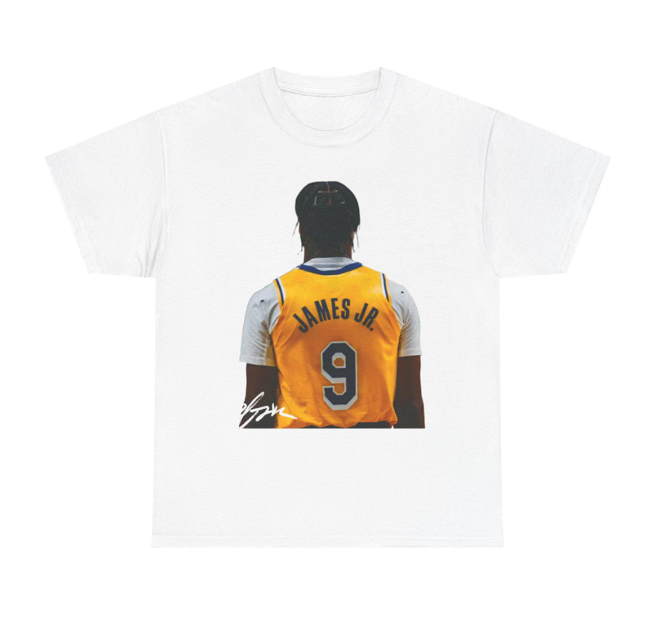 Bronny James Los Angeles T Shirt Basketball Graphic Tee