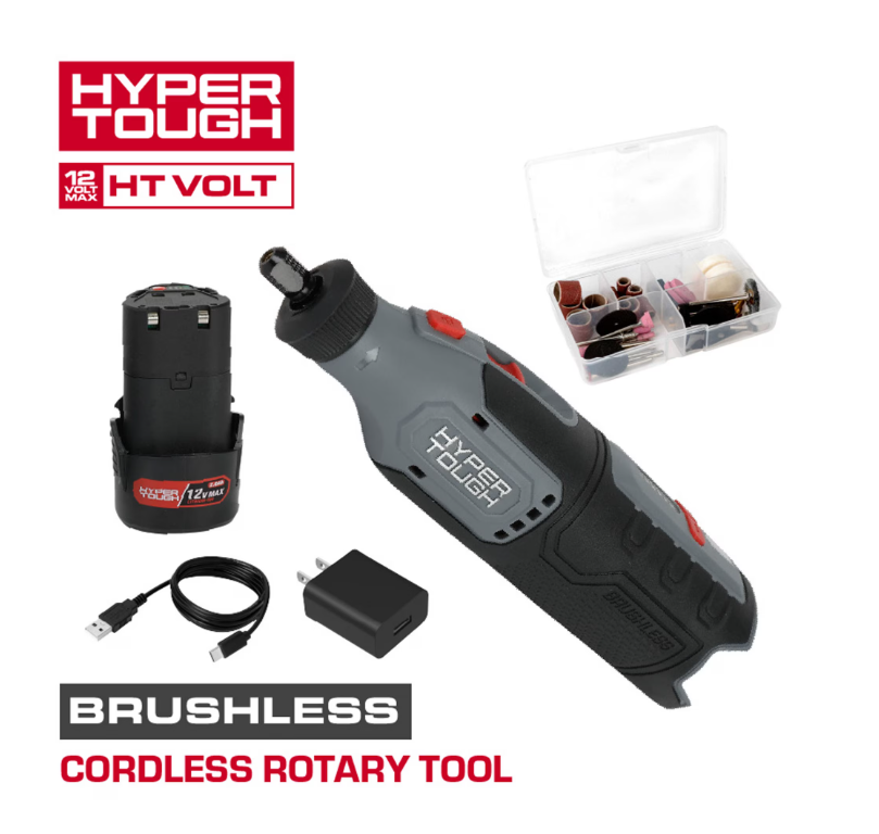 Hyper Tough 12V Rotary Tool with 2.0Ah Battery