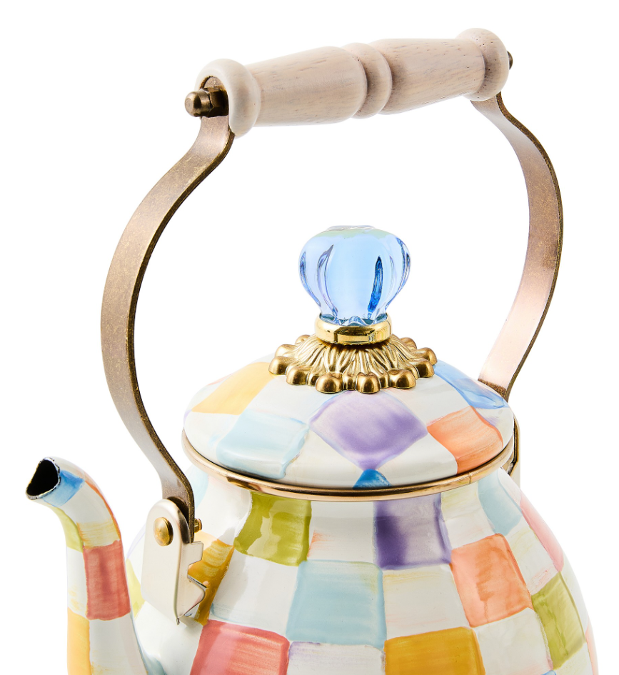 MacKenzie-Childs Confetti Check Tea Kettle, 2-Qt.