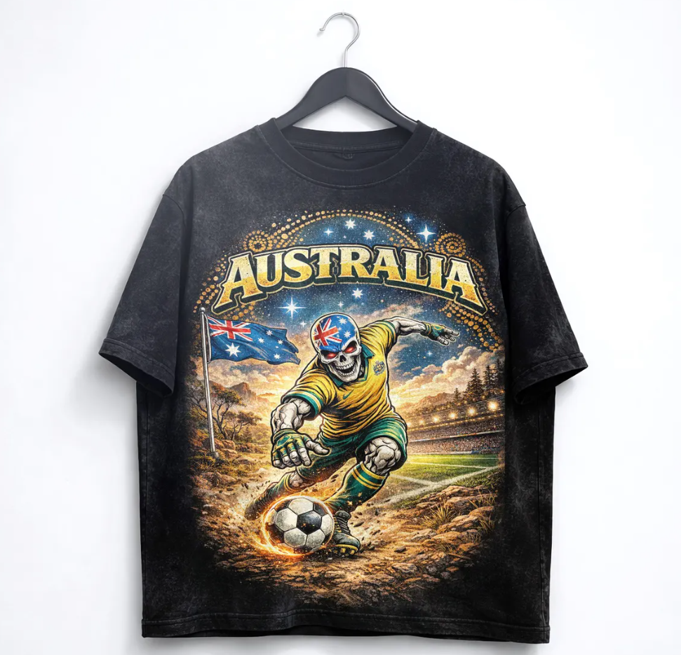 FIFA World Cup 2026 Australia Shirt, Australia Soccer Graphic Tee, Vintage Football Shirt, Aussie Fan Gift, Unisex Streetwear Soccer Tee.