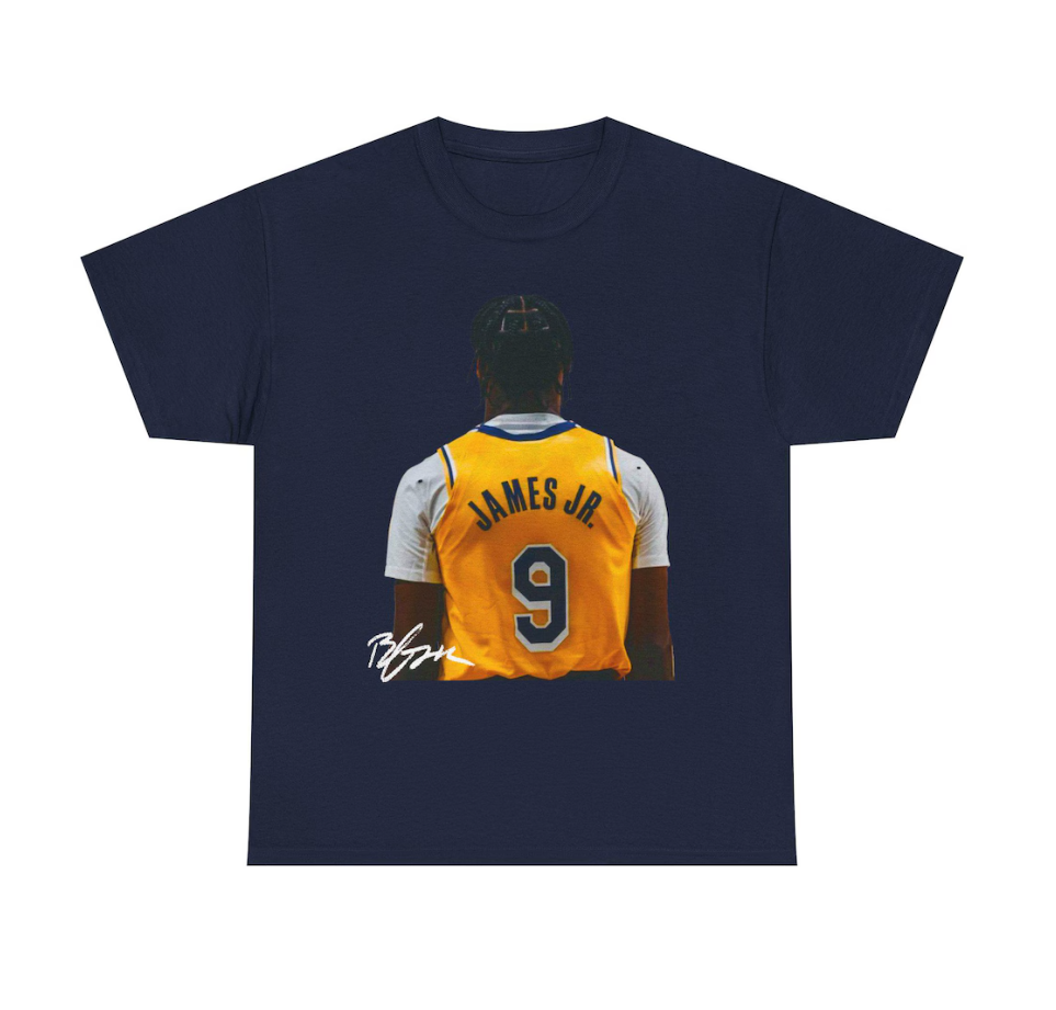 Bronny James Los Angeles T Shirt Basketball Graphic Tee