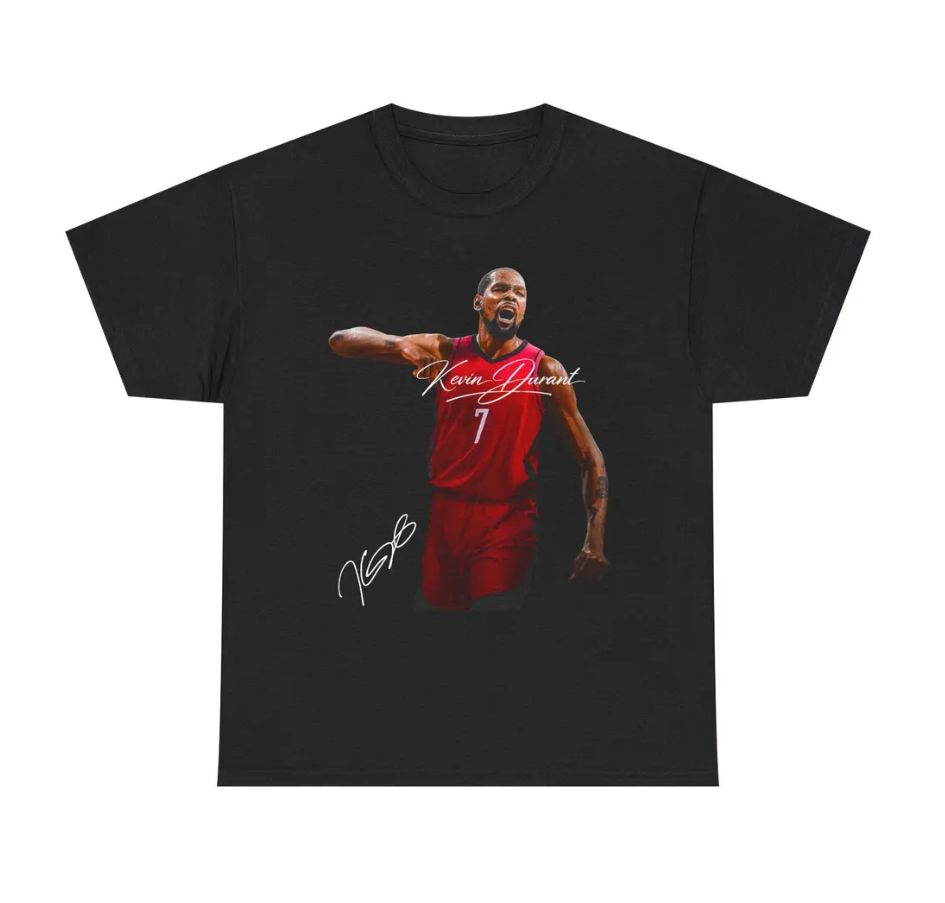 Kevin Durant Houston T Shirt Autograph Edition Basketball Jersey Tribute