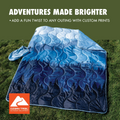Ozark Trail Packable Blanket, 70" x 60" in Blue Mountain Scene Design for Camping/Travel/Picnics