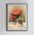 Vileplume and Oddish Pokeart canvas poster wall art