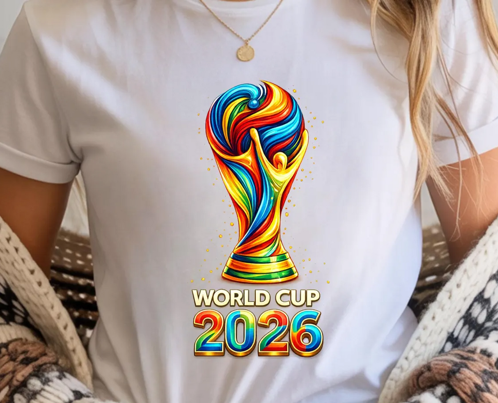 World Cup 2026 PNG Design, Colorful Soccer Graphic Tee Print , Football ,Fan Art Sublimation