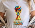 World Cup 2026 PNG Design, Colorful Soccer Graphic Tee Print , Football ,Fan Art Sublimation