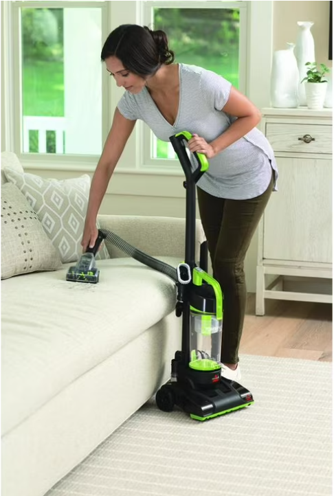 BISSELL PowerForce Compact Turbo, Bagless, Upright Vacuum, Powerful Suction, East Empty Dirt Tank, Lightweight, High Reach Wand, 2690, Green & Black