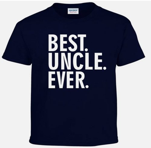 Best Uncle Ever T Shirt Fathers Day Birthday Nephew Niece Gift Tee