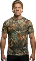 Bell Rangers Realtree & Mossy Oak Camo Short Sleeve Cotton Tees Unisex Adult Crewneck Shirts for Men Outdoor Hunting