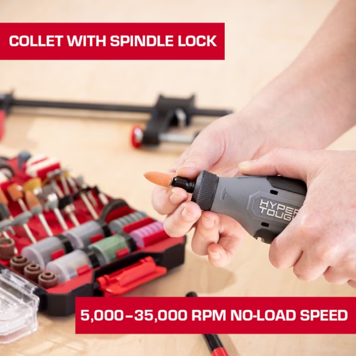 Hyper Tough 12V Rotary Tool with 2.0Ah Battery