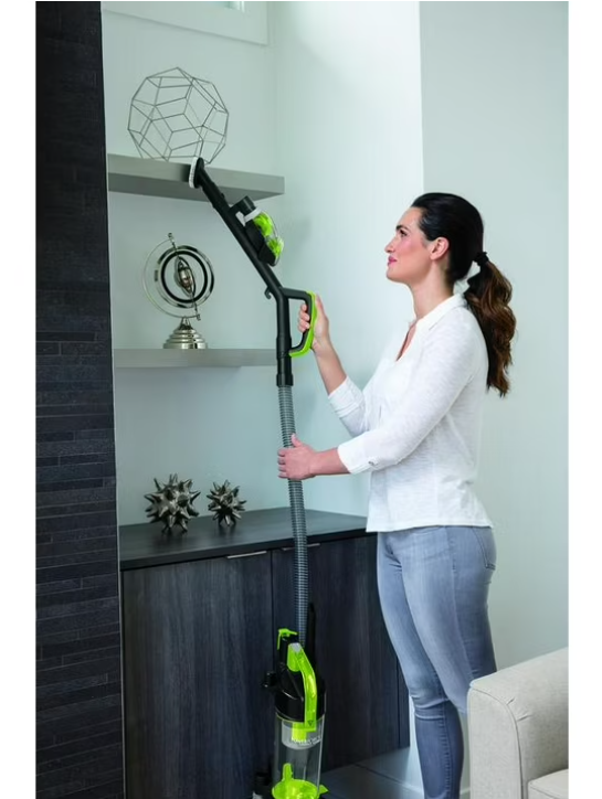 BISSELL PowerForce Compact Turbo, Bagless, Upright Vacuum, Powerful Suction, East Empty Dirt Tank, Lightweight, High Reach Wand, 2690, Green & Black