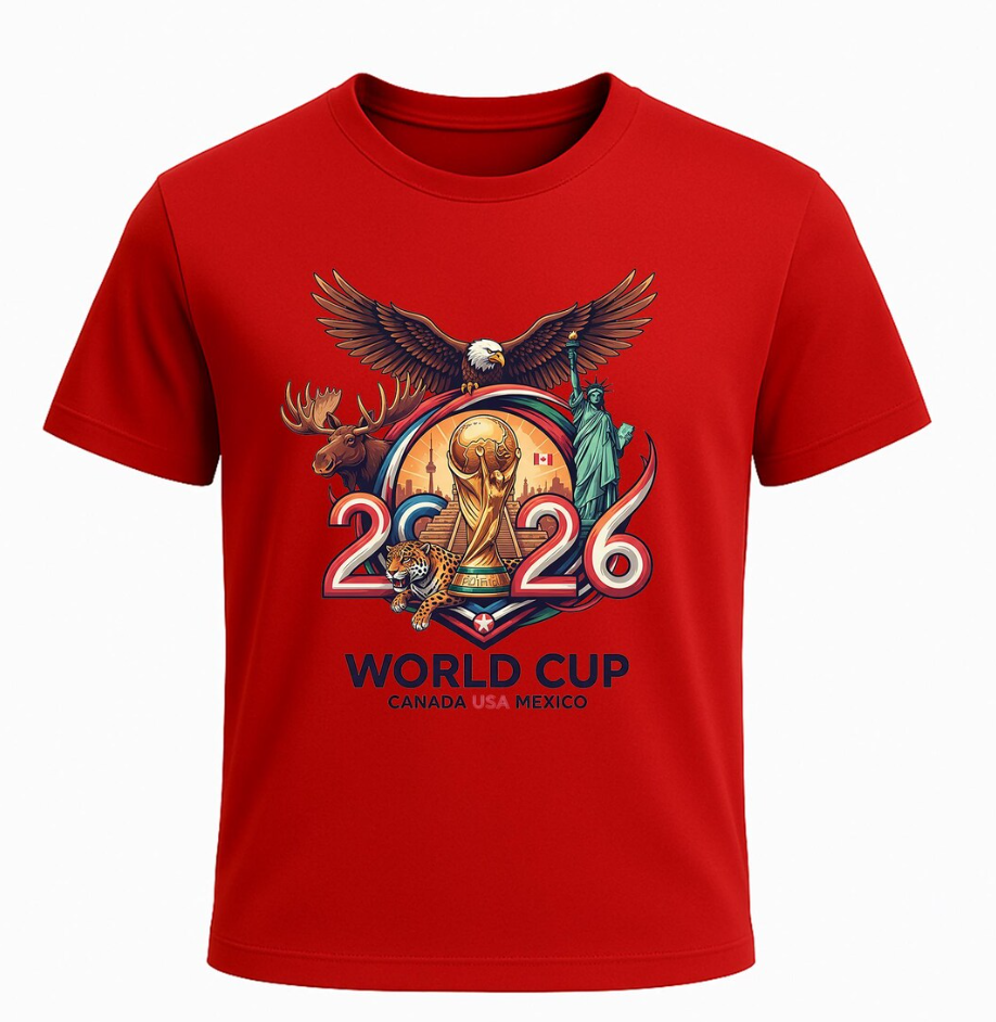 2026 World Cup Soccer Tee - USA World Cup Shirt - World Cup Shirts - Youth and Adult Shirts USA Canada Mexico 2026 World Cup