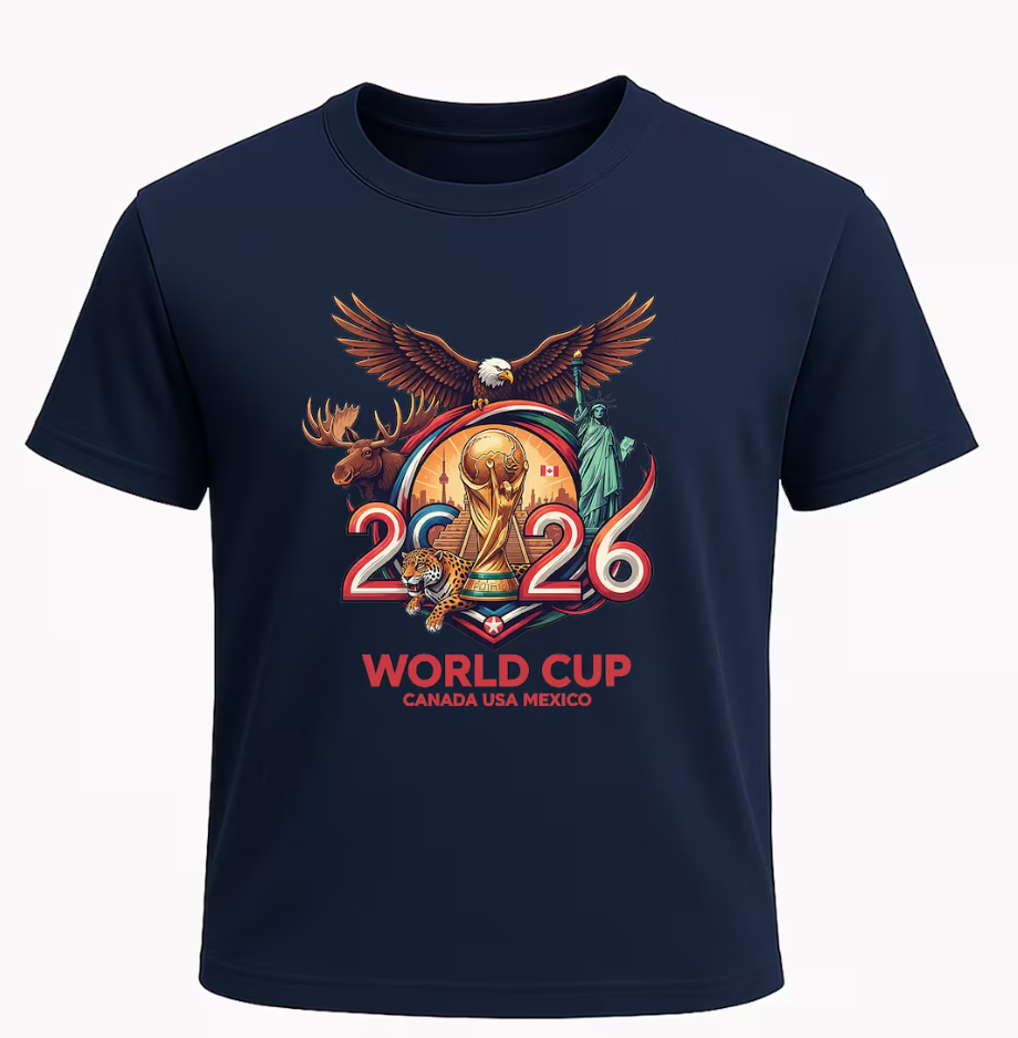 2026 World Cup Soccer Tee - USA World Cup Shirt - World Cup Shirts - Youth and Adult Shirts USA Canada Mexico 2026 World Cup