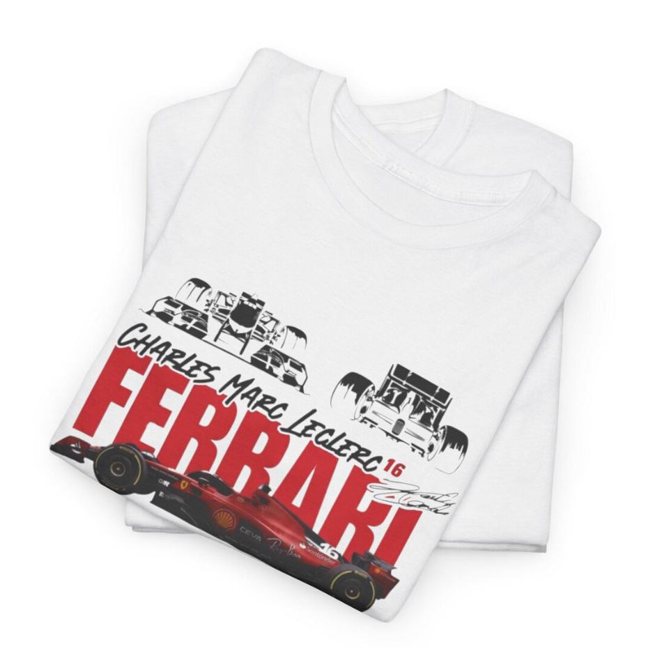 Charles Leclerc Ferrari F1 Racing T-Shirt Vintage Scuderia Graphic Tee