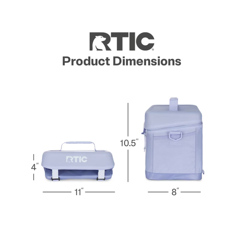 RTIC 15-Can, 16 Qt, Collapsible Soft Cooler with Bottle Opener, Periwinkle