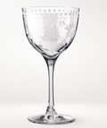 Vintage Etched Nick & Nora Glasses - Set of 4