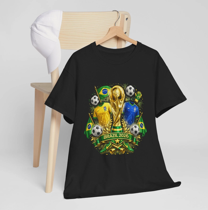 USA Soccer Shirt 2026 World Cup Fan Tee American Flag Football T-Shirt Brazil