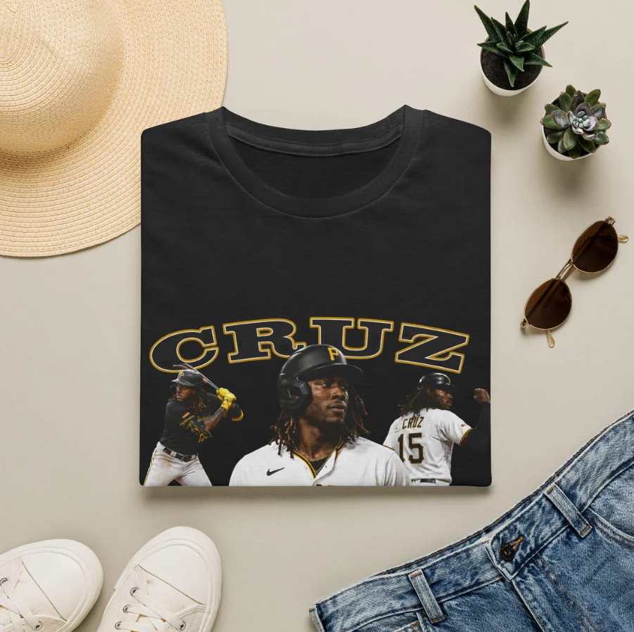 Oneil Cruz Baseball Collage T-Shirt | Pirates Number 15, Player Portraits