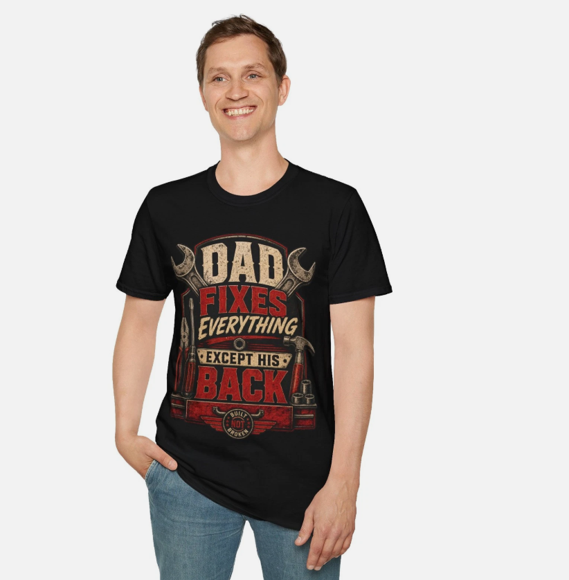 Funny Mechanic Dad Shirt Father's Day Gift Car Repair Garage Tee Humor