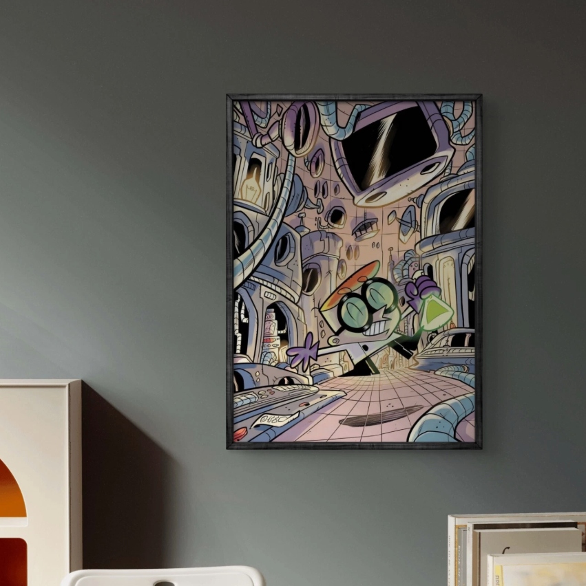 Dexter's LAB Vintage Cartoon Canvas Poster Wall Art Home Decor Fan Art Gift Idea