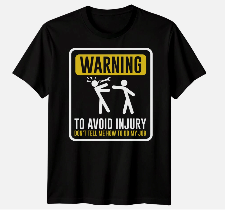 Mens Worker Injury Warning Funny Fathers Day T-Shirt Tee Best Dad Ever Papa