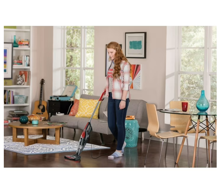 Dirt Devil Power Stick Lite 4-in-1 Corded Stick Vacuum Cleaner, for Rugs, Hard Floor, Upholstery, Lightweight, Attached Hand Vacuum, Small Spaces, SD22030