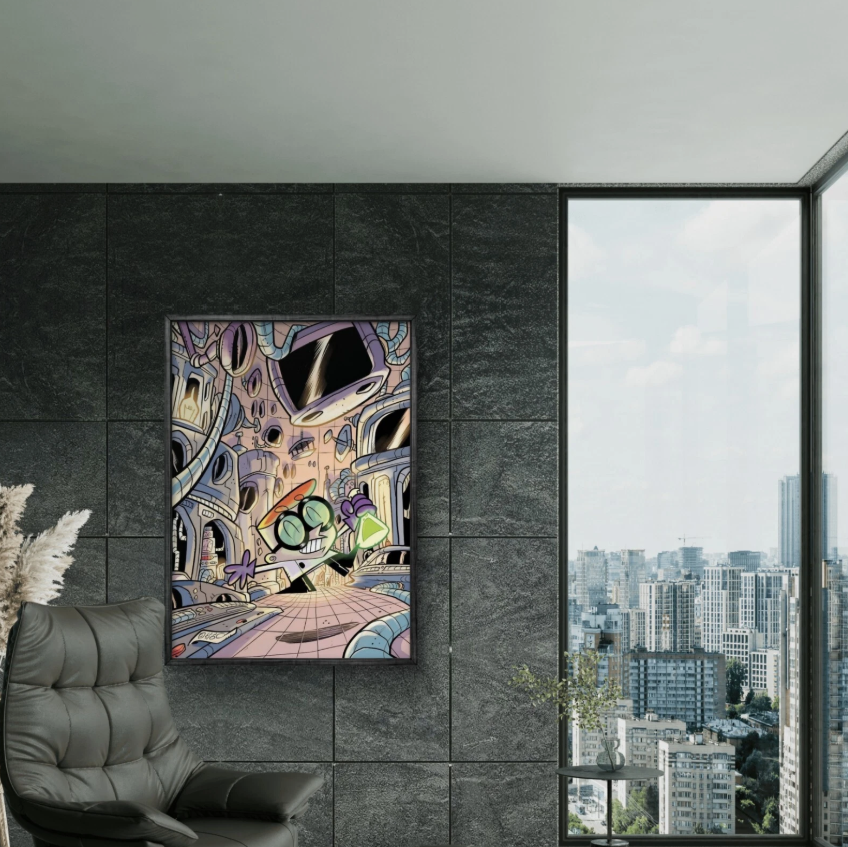 Dexter's LAB Vintage Cartoon Canvas Poster Wall Art Home Decor Fan Art Gift Idea