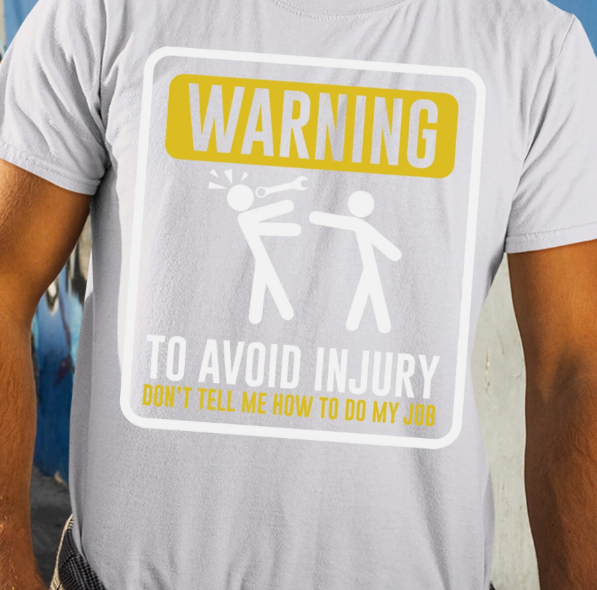 Mens Worker Injury Warning Funny Fathers Day T-Shirt Tee Best Dad Ever Papa