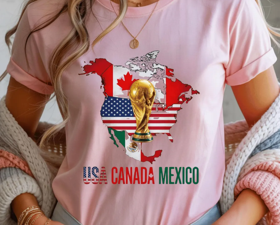 World Cup 2026 PNG Design, Colorful Soccer Graphic Tee Print , Football ,Fan Art Sublimation
