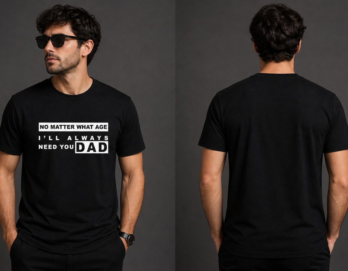 No Matter What Age Dad Shirt – Bella Canvas Emotional Father’s Day Gift, Meaningful Quote Tee for Dad