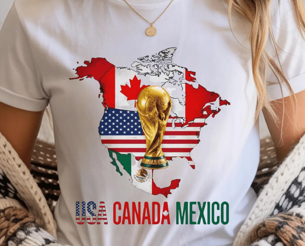 World Cup 2026 PNG Design, Colorful Soccer Graphic Tee Print , Football ,Fan Art Sublimation