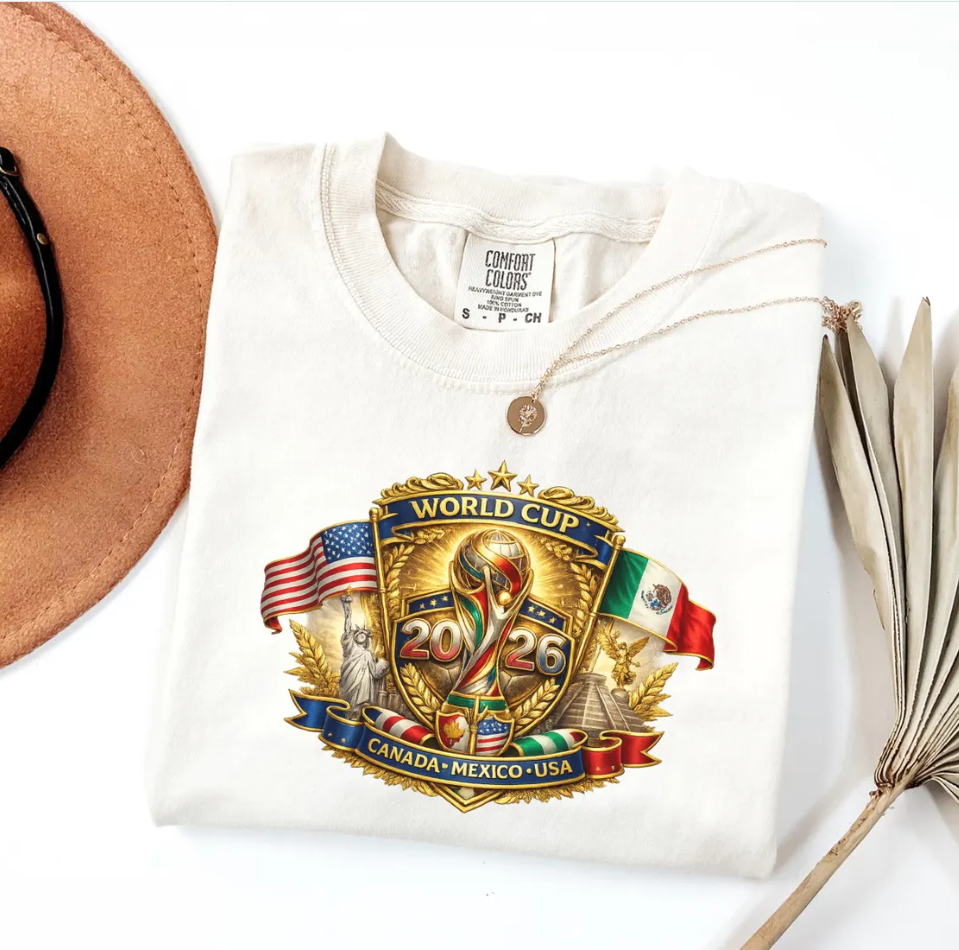 World Cup 2026 Shirt, Canada Mexico USA Soccer Tee, Comfort Colors FIFA Fan Gift Unisex