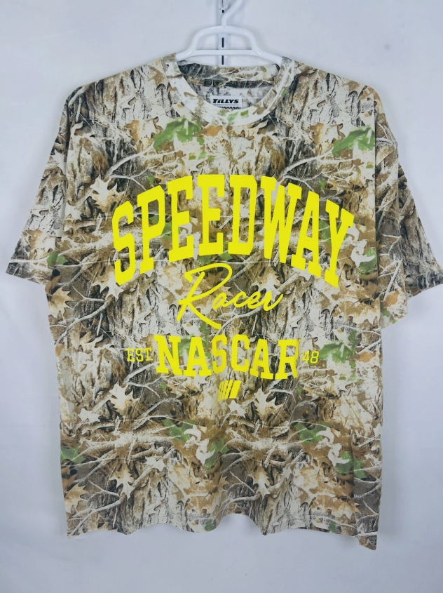 NASCAR Speedway Camo NEW Boxy Tee T Shirt