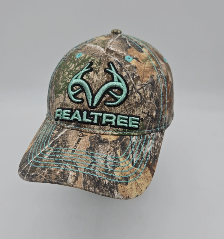 Realtree Strapback Hat Baseball Cap Camo Blue Embroidered Hunting Outdoor OSFA