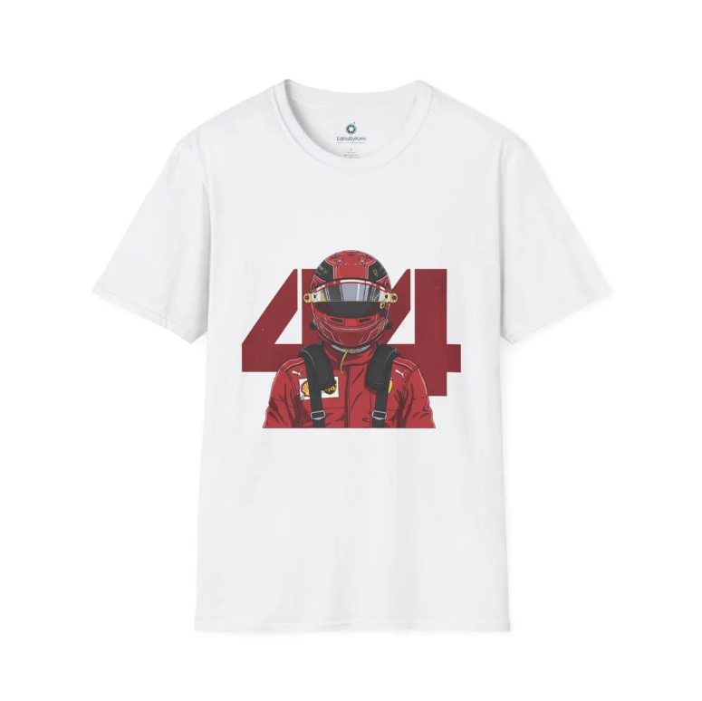 Lewis Hamilton Ferrari 44 Inspired T Shirt Custom F1 Fan Tee No 44 Racing Suit Graphic Gift for Formula 1 Lovers
