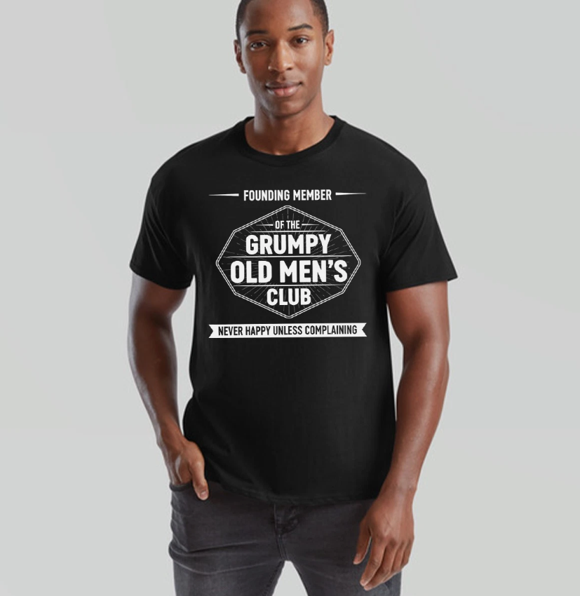 Grumpy Old Men'S Club Mens T Shirt Funny Dad Grandad Fathers Day Joke Gift Top