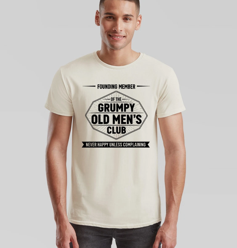 Grumpy Old Men'S Club Mens T Shirt Funny Dad Grandad Fathers Day Joke Gift Top