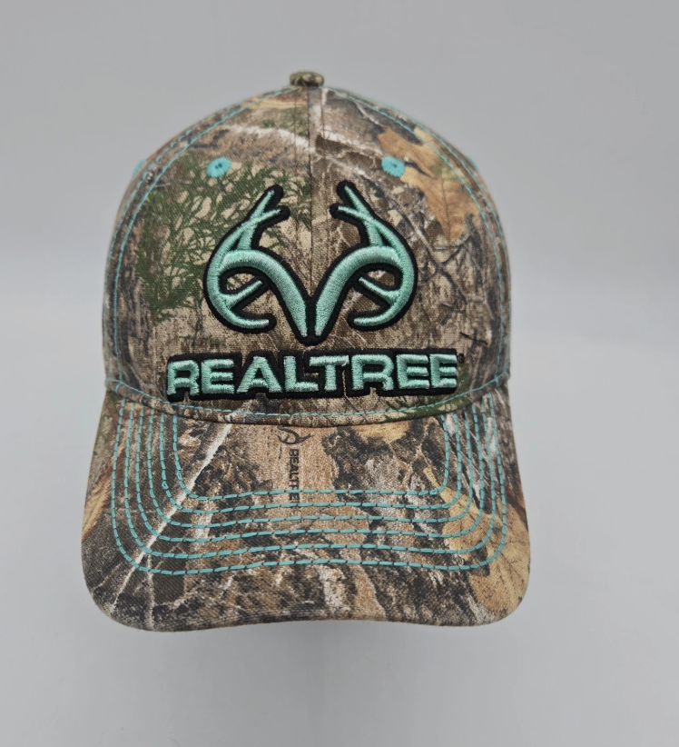 Realtree Strapback Hat Baseball Cap Camo Blue Embroidered Hunting Outdoor OSFA
